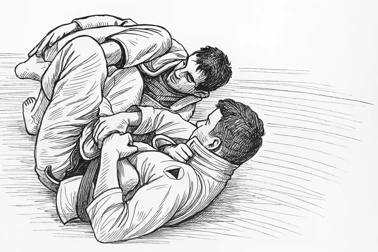 BJJ practitioners training