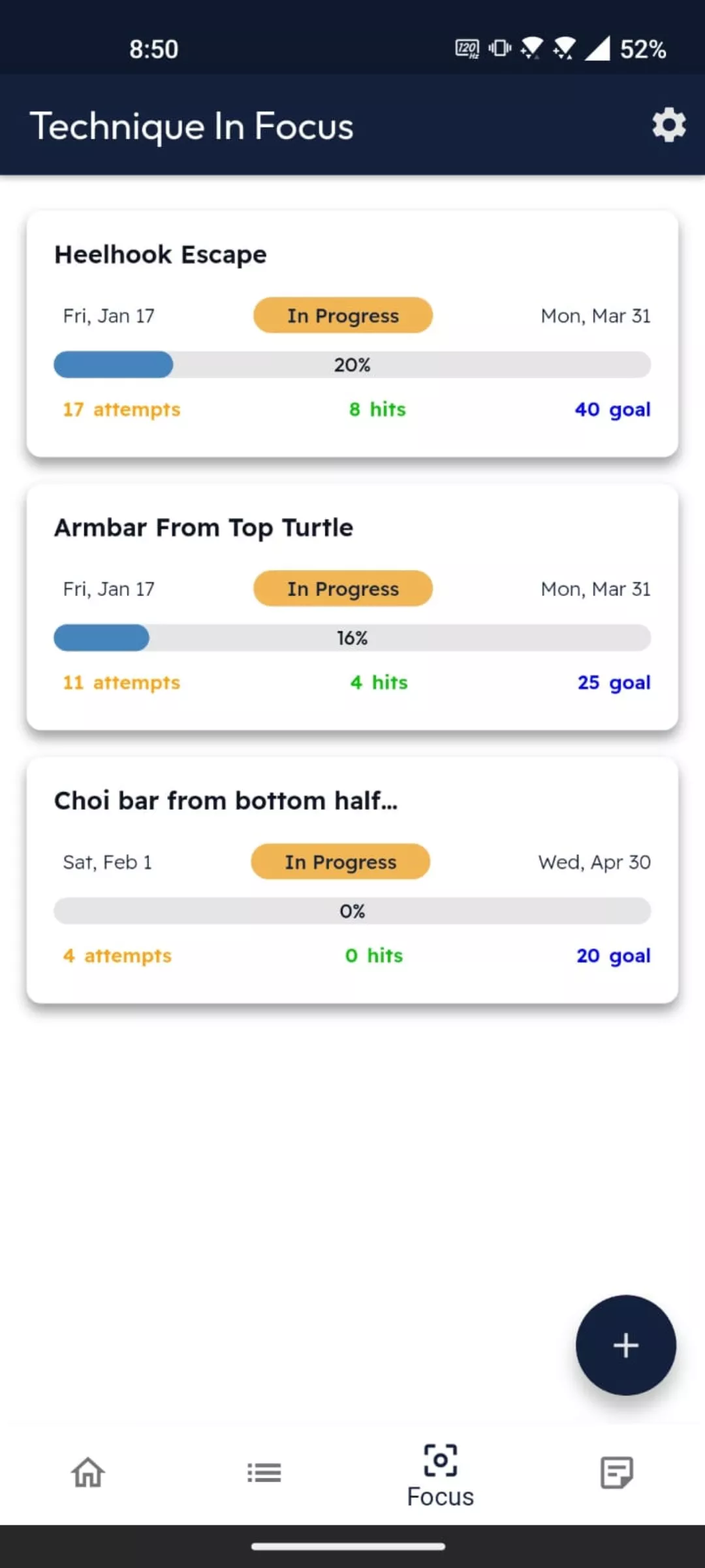 BJJ Notes App Screen
